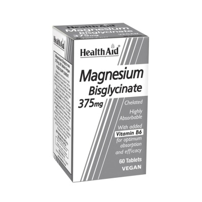 Health Aid Magnesium Bisglycinate 375mg 60 tabs caps